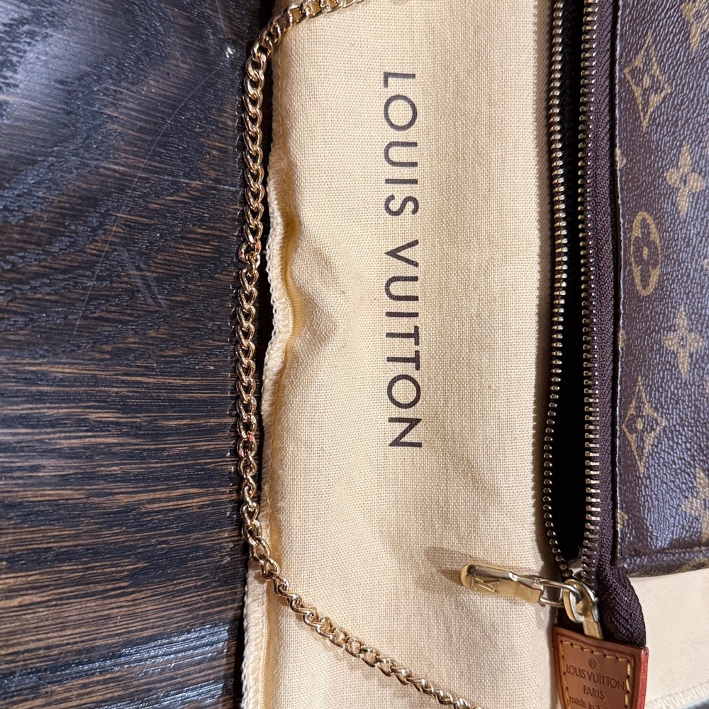 Louis Vuitton Brown and Gold Monogram Pouch - Picture 6 of 16